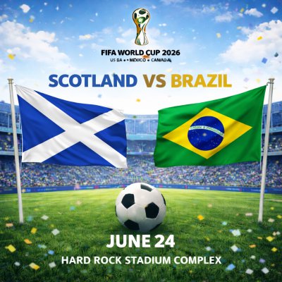 Scotland vs Brazil - World Cup - Group C (Match 49)