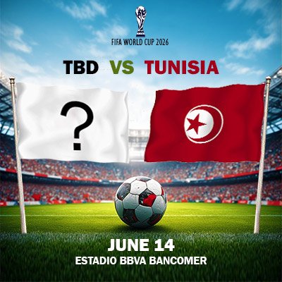 TBD vs Tunisia - World Cup - Group F (Match 12)