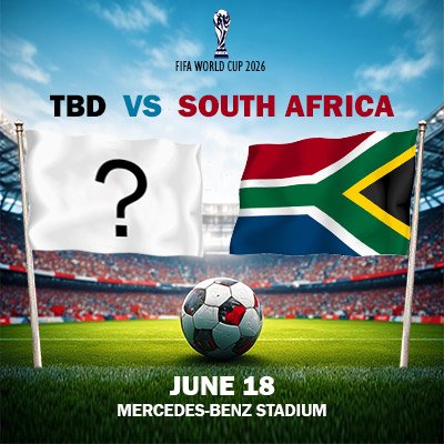 TBD vs South Africa - World Cup - Group A (Match 25)