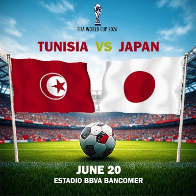 Tunisia vs Japan - World Cup - Group F (Match 36)