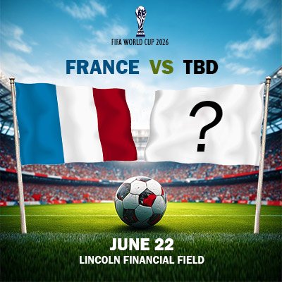 France vs TBD - World Cup - Group I (Match 42)
