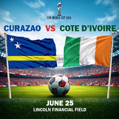 Curazao vs Cote d'Ivoire - World Cup - Group E (Match 55)
