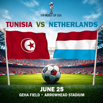 Tunisia vs Netherlands - World Cup - Group F (Match 58)