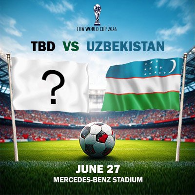 TBD vs Uzbekistan - World Cup - Group K (Match 72)