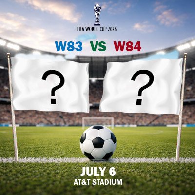 W83 vs W84 - World Cup - Round of 16 (Match 93)