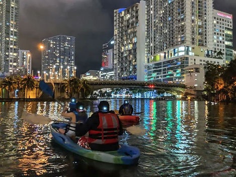 Miami City Lights Night SUP or Kayak