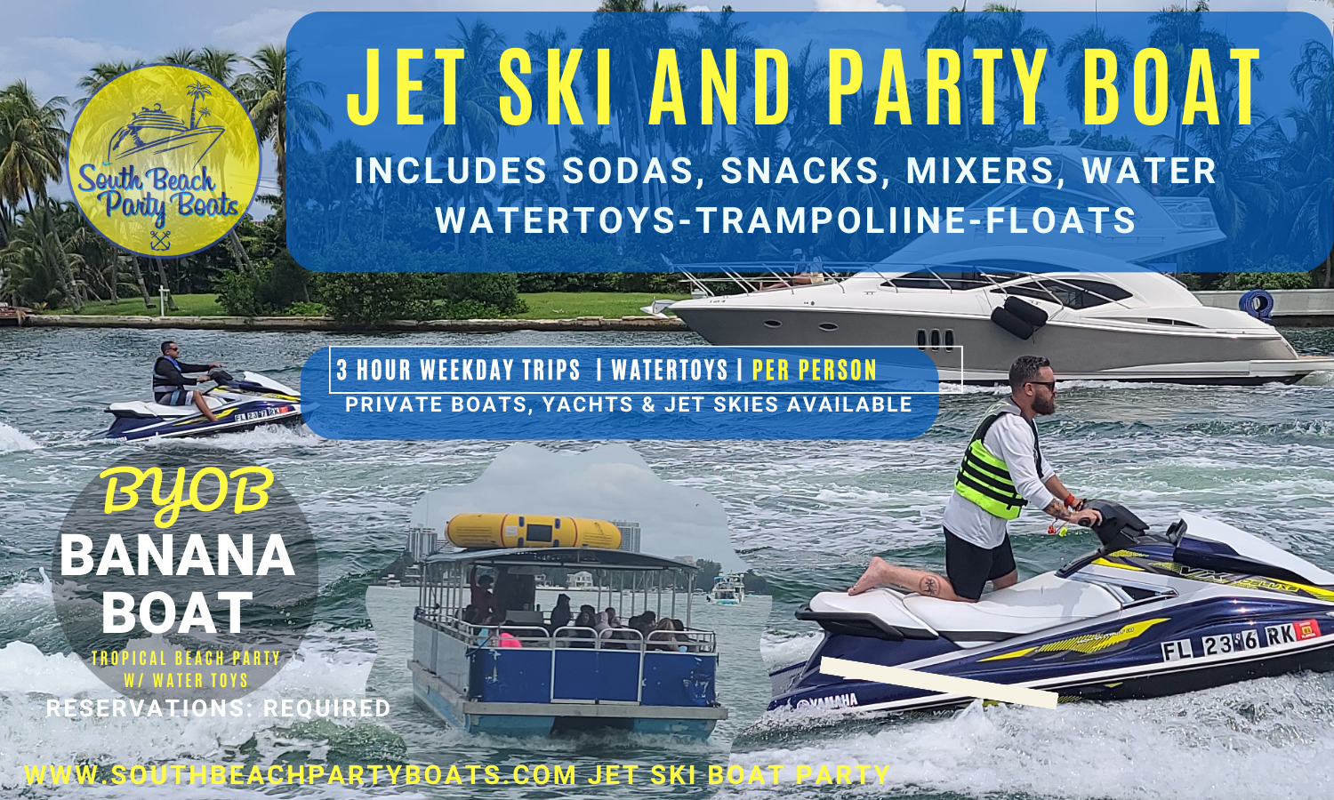 Haulover Sandbar Island Party with Jet Ski Option